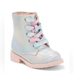 NWT METALIC TODDLER GIRLS BOOTS Jellypop Girl's Casual boot Silver Lil Punk 5C